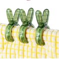 thumbnail image 4 of Pinzas para toallas para sillas de playa Cruise, juego de 8, forma de conejo, de plástico resistente, resistentes al viento, para fijar toallas, ropa, edredones y mantas (naranja y verde), 4 of 5