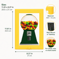 thumbnail image 4 of Candy Dispenser Picture Frame, Handy Wall Candy Frame, Wall Mount Gumball Machine Creative Handy Candy Dispenser for Desk Countertop Adults & Children Room Sweet Display, 4 of 7