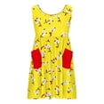thumbnail image 7 of Beollynier Spring Summer Girls Printed Sleeveless Dress with Pockets - Round Neck A-Line Dress for Kids 3-14 Years - Ideal for Casual Outings Parties and Everyday Wear, 7 of 7
