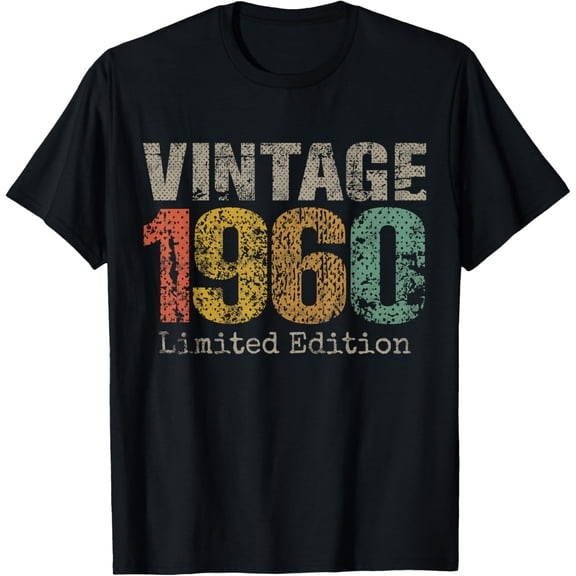 Vintage 1960 Limited Edition 65th Birthday Gifts 65 Year Old T-Shirt