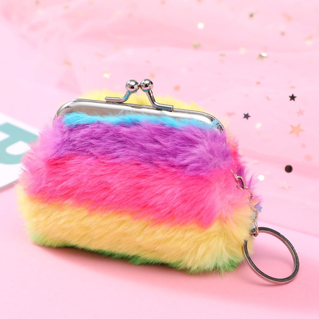 Fluffy coin purse hot sale