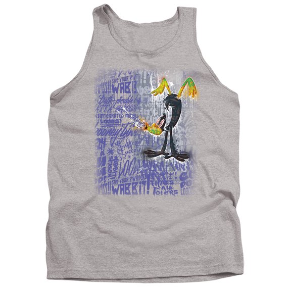 Looney Tunes Graffiti Duck Adult Tank Top Athletic Heather