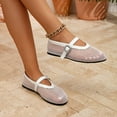 thumbnail image 6 of BERANMEY Women's Breathable Mesh Ballet Flats Casual Shoes with Crystal Buckle Fashion Fishnet Mary Jane Flats for Work & Everyday, 6 of 11