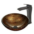 thumbnail image 5 of Vigo VGT390 Antique Rubbed Bronze 16-1/2" Glass Bathroom Vessel Sink, 5 of 5