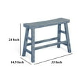 thumbnail image 3 of Rena Counter Height Bench- Trestle Legs with Footrests- Mahogany Wood Frame, 3 of 6
