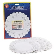 Doilies-Paper, White Lace 6" 36/Pack