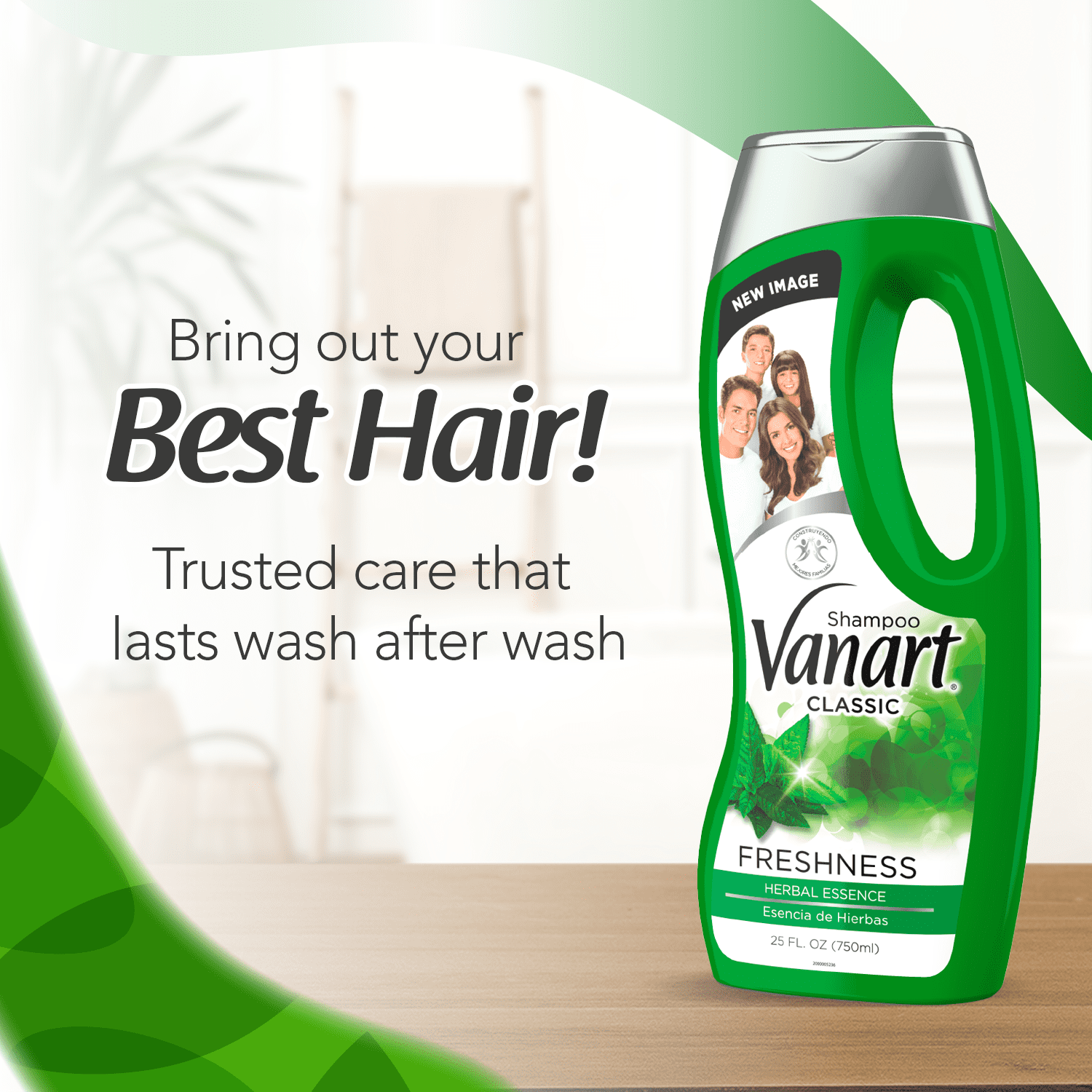(2 pack) Vanart Herbal Essence Shampoo Natural Care for Vibrant and Healthier Hair,  25 Fo Bottle