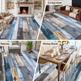 thumbnail image 5 of 6'x9' Area Rugs, Blue Wooden Grain Indoor Outdoor Area Rug for Living Room Bedroom, Farmhouse Country Abstract Art Washable Bathroom Rugs Kitchen Floor Carpet Mats Home Decor Aesthetic, 5 of 8