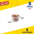 thumbnail image 2 of Glad Food Storage Containers - Mini Round Containers - 4 Ounce - 8 Containers, 2 of 9