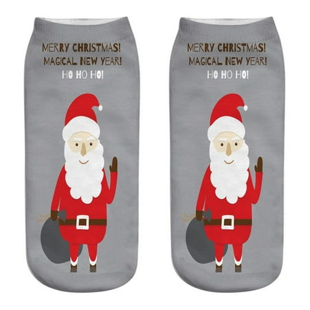

Aoochasliy Christmas Socks Socks 3D Christmas Gifts Socks Santa Elk Printing Medium Sports Socks Christmas Deals