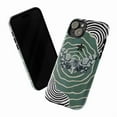 thumbnail image 3 of Gothic Moth Abstract Phone Case, Dark Green Wavy Lines & Stripe Art Phone Cover for iPhone 11 12 13 14 15 16 17 Pro Max Plus, 3 of 6