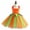 Orange, variant on Huanglei Halloween Pumpkin Puff Sleeve Dress For Girls With Headband Party Performance Kids (D)