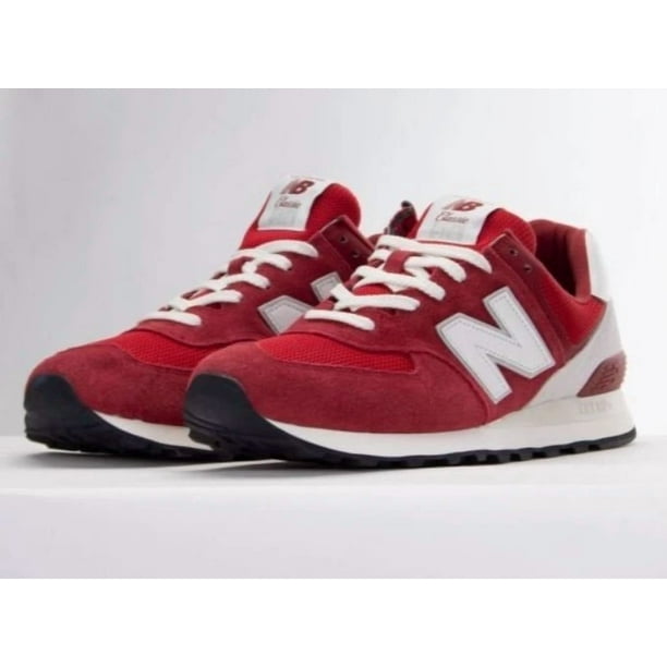 GENUINE NEW BALANCE U574 MENS SIZE 17 D RED WHITE CLASSIC RUNNING SHOE SNEAKER
