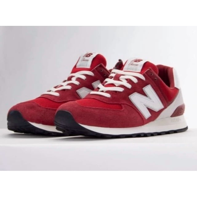 GENUINE NEW BALANCE U574 MENS SIZE 17 D RED WHITE CLASSIC RUNNING SHOE SNEAKER