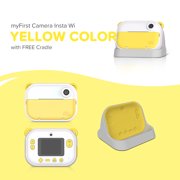 myFirst Camera Insta Wi - Kids Digital Camera Instant Print, Label Maker, 12MP, 1080P Video, Selfie Lens, Memory Card, Lanyard, for Kids 3-12 (Yellow)