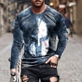 thumbnail image 1 of Chemise Décontractée à Manches Longues Col Rond Imprimé Mode pour Hommes, 1 of 9