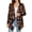 Brown Black Tie Dye, variant on Women Open Front Long Sleeve Lightweight Casual Cardigan Soft Draped Irregular Hem Outwear, Versatile Layering Top, Ethnic Geometric Chevron Print, Size S