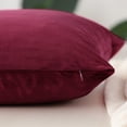 thumbnail image 5 of PiccoCasa 2Pcs Velvet Throw Pillow Covers Solid Decorative Cushion Covers Burgundy 16"x16", 5 of 8