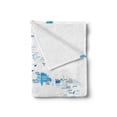 thumbnail image 2 of Central America Soft Flannel Fleece Throw Blanket, Detailed Map Illustration of Countries and Cities, Cozy Plush for Indoor and Outdoor Use, 70" x 90", Sky Blue Pale Blue, by Ambesonne, 2 of 5