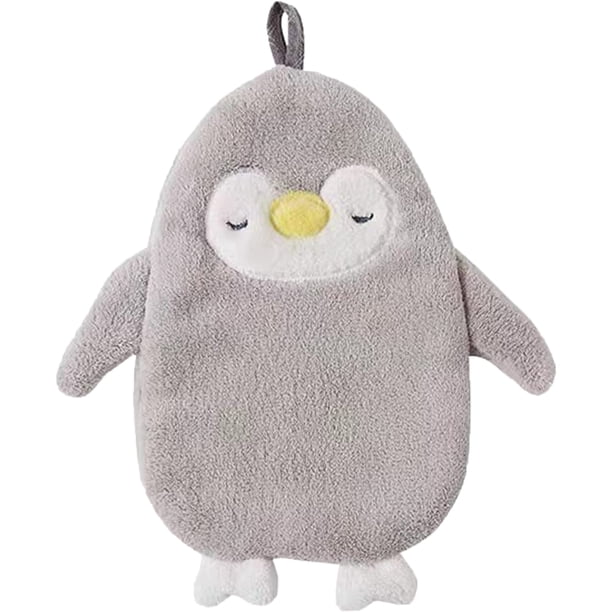 Toallas de pingüino de forro polar de coral, toalla altamente absorbente, toallas de mano decorativas para el baño, paños de dibujos animados para bebés, niñas, niños pequeños, regalos de cumpleaños