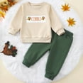 thumbnail image 2 of enyan Christmas Outfit Baby Girl Christmas Fleece Sweatshirt and Jogger Pants Outfit Set Newborn to Toddler(Green,2-3 Years), 2 of 7