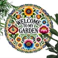thumbnail image 6 of JoyMoreHome Welcome to My Garden Sign for Front Door, Front Door Decor for Garden Porch,Wall Hanging, Round Hanging Sign Housewarming Gift for Spring Summer Fall All Seasons Holiday, 6 of 9