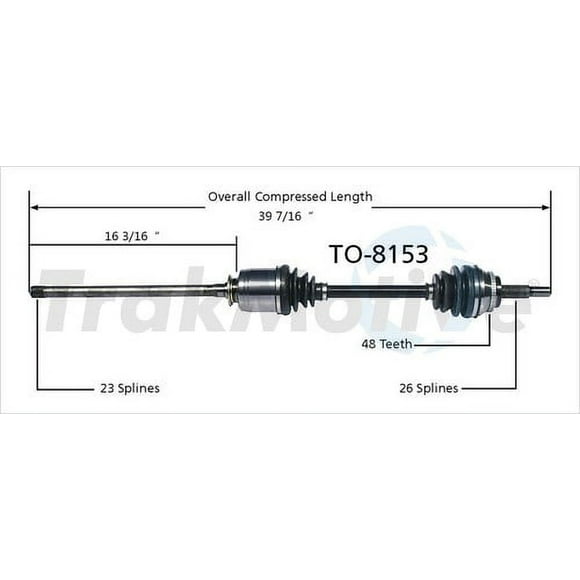 TrakMotive To-8153 CV Axle Shaft