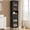 Black, variant on Amlancher 66.4in Tall Narrow Bathroom Storage Cabinet, Linen Tower with Door and Drawers for Small Spaces, Green