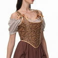 thumbnail image 6 of BLTIBY Women Bustier Corset Court Vintage Lace Up Body Shaper Adjustable Sleeveless Vests Renaissance Medieval Waist Cincher Coffee XXL, 6 of 9