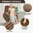 thumbnail image 4 of EuKer Electric Lift Chair for Elderly, Extra Wide Lift Recline with Massage and Heat, Brown, 4 of 8
