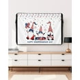 thumbnail image 5 of Independence Gnomes American Outdoor TV Cover 70 to 75 Inch Weatherproof, Flag Day Star Shining 600D Oxford TV Covers with Waterproof Zipper, Outside Flat TV Screen Protector Size 68"W x 42"H x 4.5"D, 5 of 7