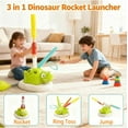 thumbnail image 2 of 3-in-1 Dinosaur Rocket Launcher Toy for Kids, with Ring Toss Game and Musical Jumping Modes, Fun Outdoor & Indoor Active Play Gift for Boys and Girls Ages 3-8 Years Old, 2 of 8
