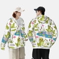 thumbnail image 4 of Balery Cartoon Frogs Sudadera ligera de manga larga con capucha y protección solar UPF 50+ para hombre y mujer, ideal para pesca y running-X-Large, 4 of 7