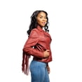 thumbnail image 3 of First Manufacturing WBL1503-XL-OXB Fringe Women Western Leather Jacket for Women, Oxblood - Extra Large, 3 of 6