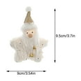 thumbnail image 3 of OAVQHLG3B Personalized Christmas Ornaments Mini Christmas Ornaments Christmas Creative White Plush Five Pointed Star Bell Doll Doll Decoration Arrangement Christmas Tree Small Pendant, 3 of 4
