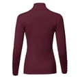 thumbnail image 2 of FashionOutfit Women's Casual Basic Gold Button Detail Soft Long Sleeve Mock Neck Knit Sweater, 2 of 4