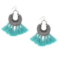 thumbnail image 1 of Pendientes cortos con borlas y ganchos de pescado para mujer, diseño sencillo Azul, 1 of 7