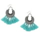 thumbnail image 1 of Pendientes cortos con borlas y ganchos de pescado para mujer, diseño sencillo Azul, 1 of 7