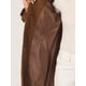 thumbnail image 5 of Abrigo de invierno de una sola botonera con cuello Peter Pan para mujer Inspire Chic en marrón sólido, 5 of 6