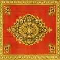 thumbnail image 1 of Ahgly Company Indoor Square Medallion Yellow Traditional Area Rugs, 8' Square, 1 of 4