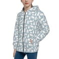 thumbnail image 2 of Pofeuu Polar Bears And Snowy Winter Print Teenage Zipper Hoodie Sweatshirts Hooded Casual Jackets With Pocket For Boys Girls-Small, 2 of 6