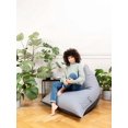 thumbnail image 2 of Fauteuil poire Gouchee Home Calypso – Fauteuil deux tons en toile avec poche latérale et poignée, rempli de billes de polystyrène, siège au sol confortable et durable pour le salon ou dortoir, 2 of 5