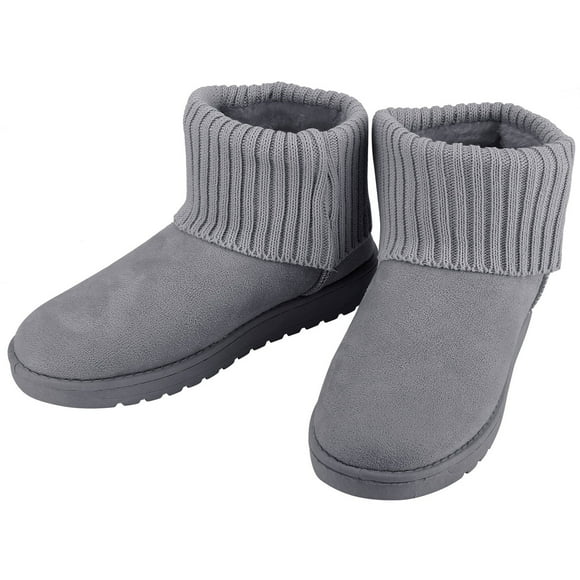 GPCT Woman's Snow Boots Suede Mid-Calf Boot Shoe Short Plush Warm Lining Shoes