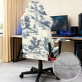 thumbnail image 4 of Xixirimido Classic Toile de Jouy Print Gaming Chair Covers with Armrest Covers 4Pcs Stretch Game Computer Office Chair Slipcovers Rotating Armchair Protective Cover, 4 of 8