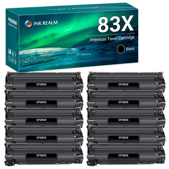 83X 83A Toner Cartridge Replacement Compatible for HP 83X CF283X High Yield (Black, 10-Pack)