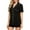 Black, variant on Pitauce Pajamas for Women Fashion Classic Button Down Soft Short Pajamas Set Two-piece Loose Casual T-shirt Shorts Set Loungewear