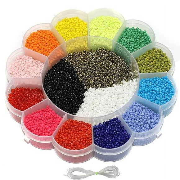 Perles Néon & Opaque Kit Diy pour Fabrication de Bijoux, Perles, Arts & Broderie (15 Couleurs)