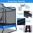 thumbnail image 3 of GIKPAL 3-in-1 Kids Trampoline with Swing Set, 6FT Rectangle Toddler Trampoline Indoor/Outdoor for Ages 3-8, Heavy-Duty Jumping Mat for Backyard Play, Blue, 3 of 7
