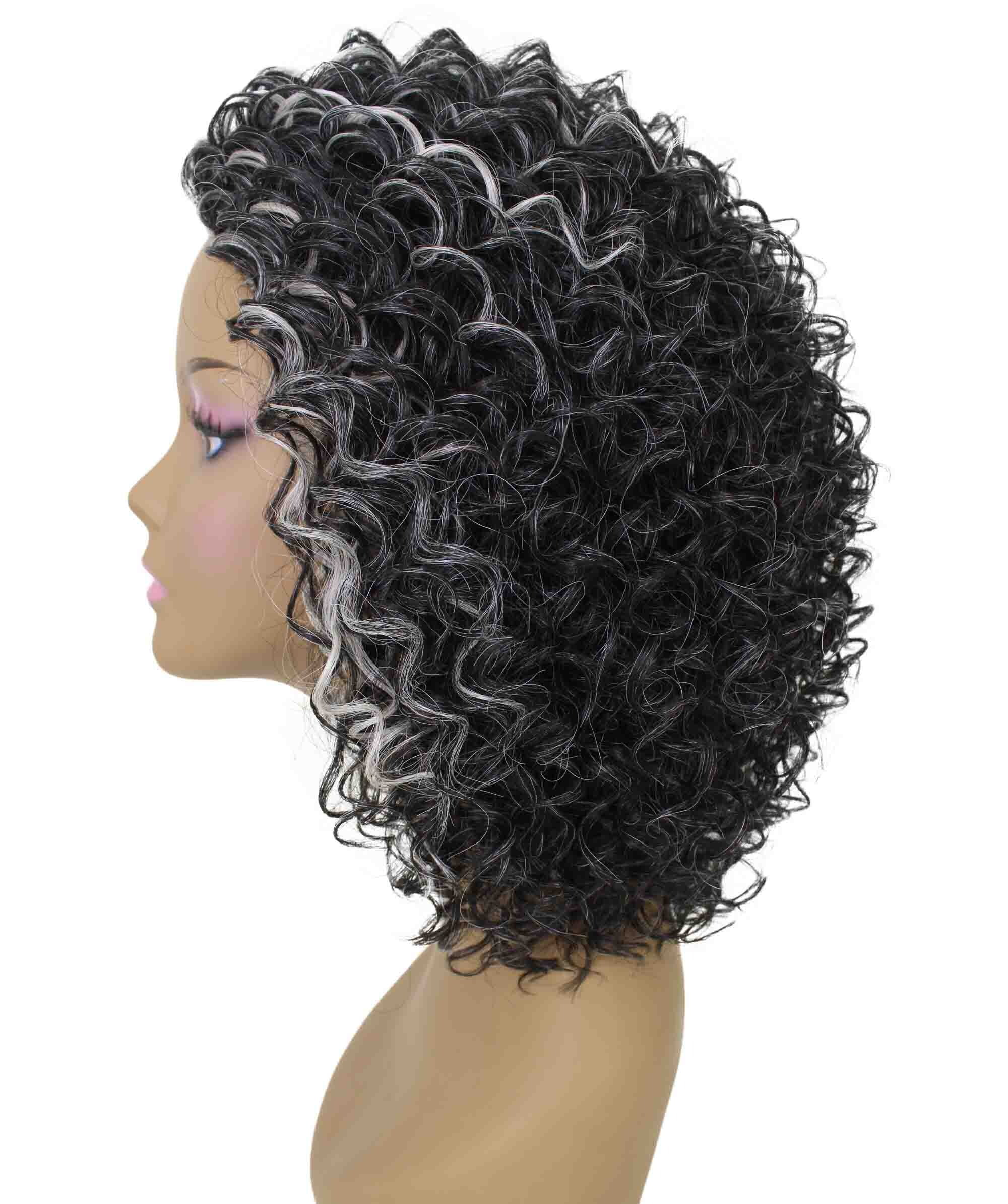 LUXLUXE Vale Curly Layered 12 in Long Half Wig No Lace Wig, Heat Resistant Fibers, 16+ Shades of Natural, Dip Dyed, & Blended Colors