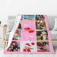 thumbnail image 3 of Custom Blanket with Photos Text, Personalized Photo Blankets and Throws, Personalized Gifts with Pictures for Boyfriend Sister,Customized Gifts for Couples Friends on Birthday Valentines Day, 3 of 6